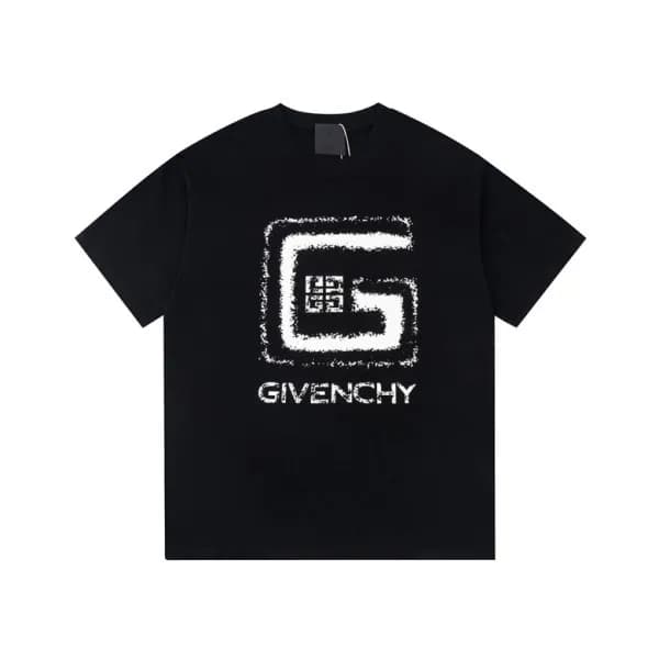 지방시 남성 크루넥 블랙 반팔티 - Givenchy Mens Black Short Slee… - 1
