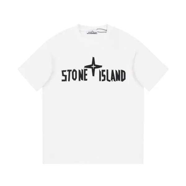 스톤아일랜드 남성 화이트 크루넥 반팔티 - Stone Island Mens White Ts… - 1