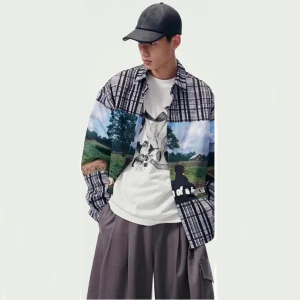 루이비통 남성 크루넥 화이트 반팔티 - Louis vuitton Mens White Sho… - 1