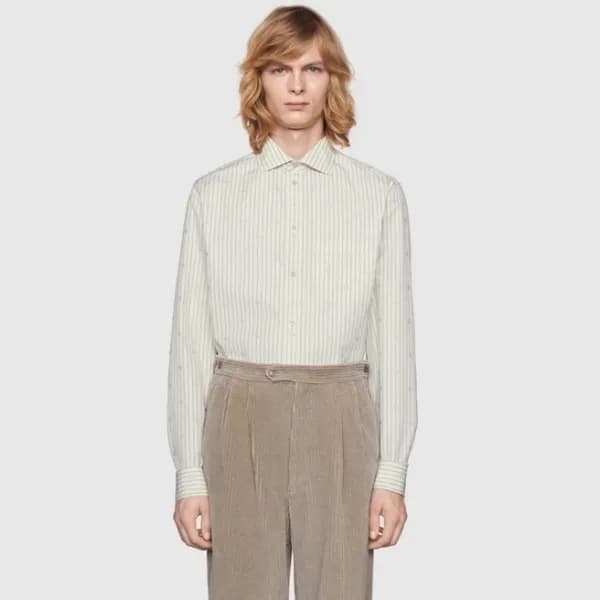 구찌 남성 트렌디 아이보리 셔츠 - Gucci Mens Ivory Shirts - gu92… - 1