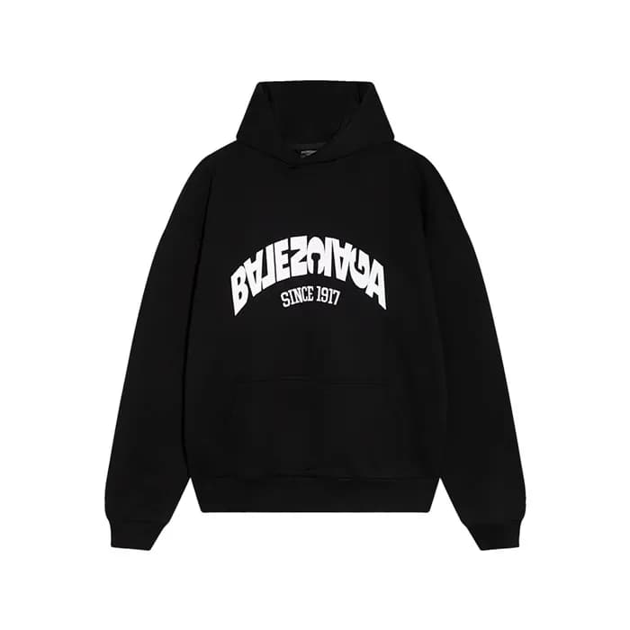 발렌시아가 남성 블랙 후드티 - Balenciaga Mens Black Hoodie - b… - 1