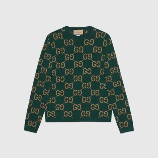 구찌 남성 그린 크루넥 니트 - Gucci Mens Green Knits - cl76x - 1