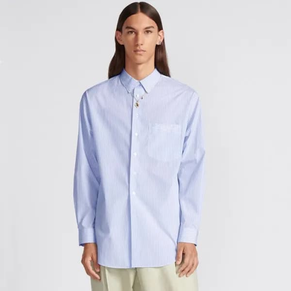 디올 남성 캐쥬얼 블루 셔츠 - Dior Mens Blue Shirts - dic16x - 1