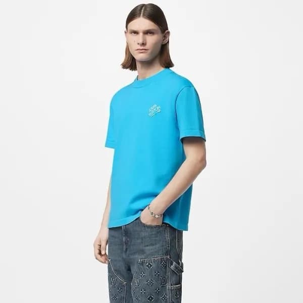 루이비통 남성 블루 티셔츠 - Louis vuitton Mens Blue Tshirts -… - 1