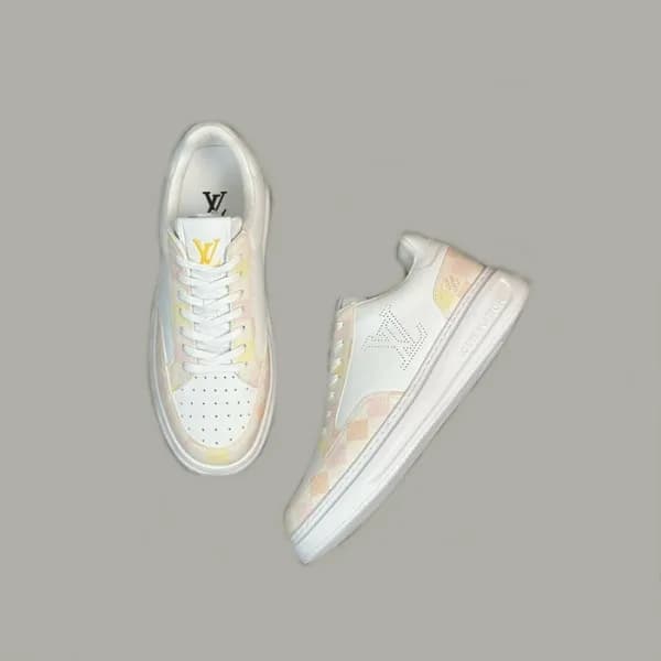 루이비통 남성 베이지 스니커즈 - Louis vuitton Mens Beige Sneake… - 1