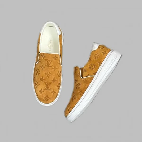 루이비통 남성 카멜 로퍼 - Louis vuitton Mens Camel Loafer - … - 1
