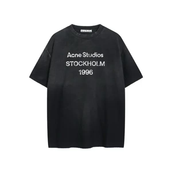 아크네 남/녀 블랙 반팔티 - Acne Unisex Black Tshirts - anc10… - 1
