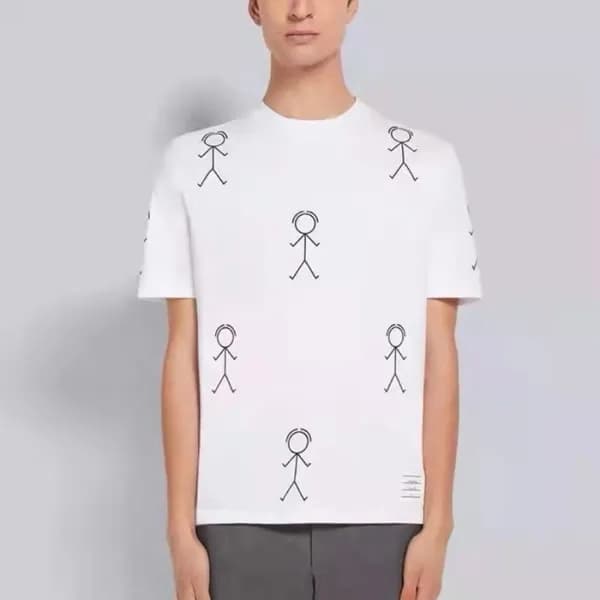 톰브라운 남성 라운드 반팔티 - Thom Browne Mens Round Tshirts -… - 1