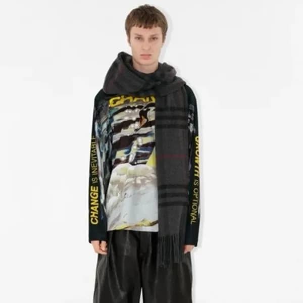 버버리 남/녀 클래식 머플러 - Burberry Unisex Classic Muffler … - 1