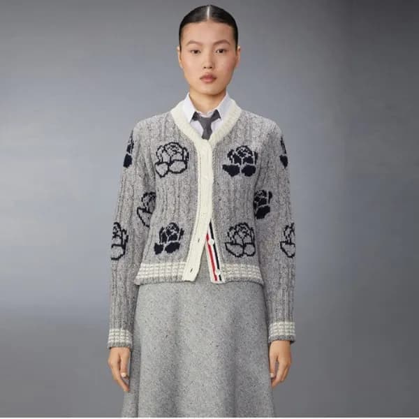 톰브라운 여성 라운드 가디건 - Thom Browne Womens Cardigan - th… - 1
