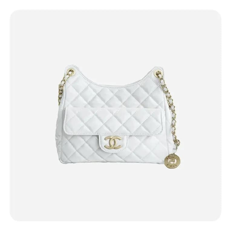 샤넬 23 호보 핸드백 스몰 네이비 골드 - Chane 23 Hobo Handbag Sm… - 1