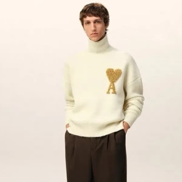 아미 남/녀 터틀넥 니트웨어 - Ami Unisex Turtle-neck Knitwear … - 1