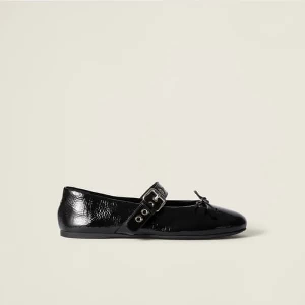 미우미우 여성 나파 발레리나 - Miumiu Womens Nappa Ballerina Pl… - 1
