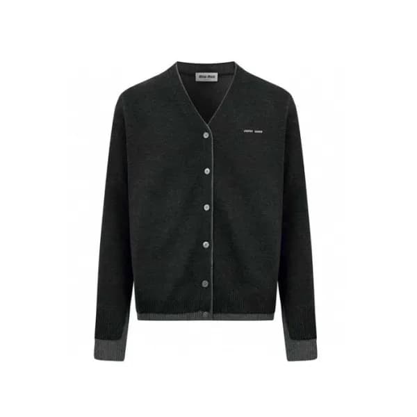 미우미우 남성 브이넥 가디건 - Miumiu Mens V-neck Cardigan - mi… - 1