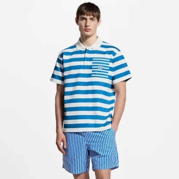 루이비통 남성 라운드 반팔 티셔츠 - Louis vuitton Mens Round Tshi… - 1