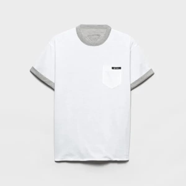 프라다 남성 양면 라운드 반팔티 - Prada Mens Round Tshirt - prc1… - 1