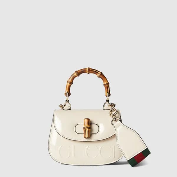 구찌 여성 뱀부 1947 미니 탑 핸들백 - Gucci Womens Bamboo 1947 … - 1