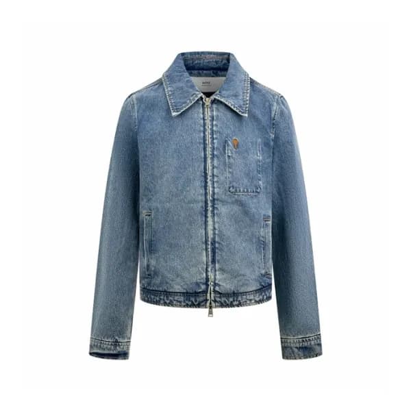 아미 남성 데님 재킷 - Ami Mens Denim Jacket - amc16559x - 1