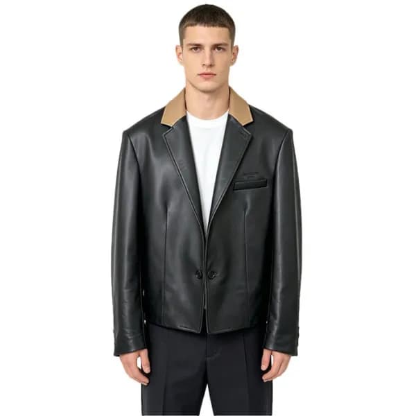 루이비통 남성 가죽 자켓 - Louis vuitton Mens Leather Jacket - lvc16969x - 1