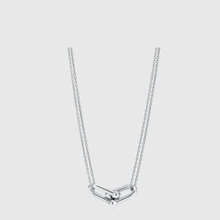 티파니 여성 더블 링크 펜던트 네크리스 - Tiffany & Co Womens Double Link Pendant Necklace - acc9351x - 1