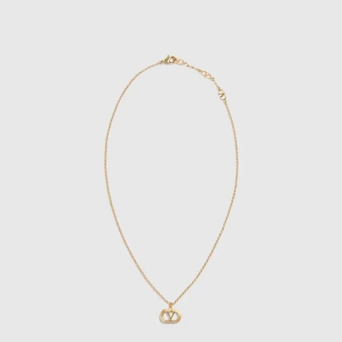 발렌티노 여성 오발 메탈 네크리스 - Valentino Womens Oval Metal Necklace - acc10432x - 1