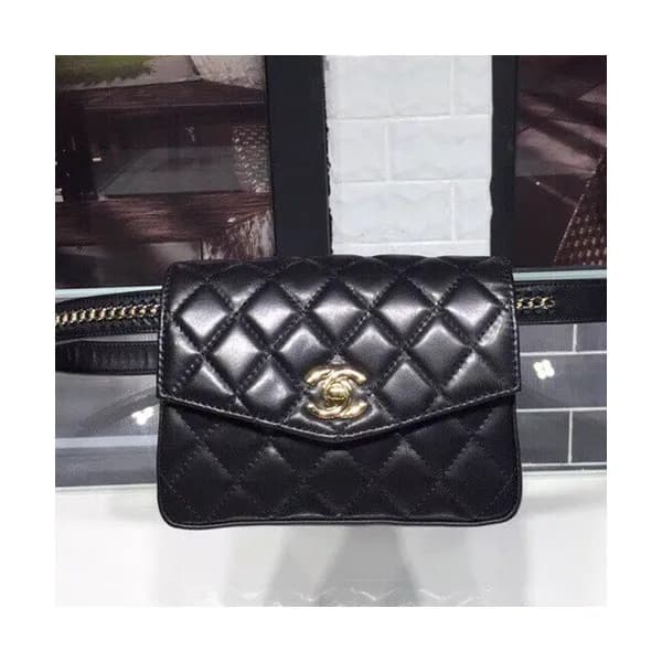 Chanel Women Leather Belt Bag ,18CM - 샤넬 여성용 레더 벨트… - 1