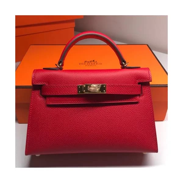 Hermes Mini Kelly 2 Epsom Leather Tote Shoulder Ba… - 1