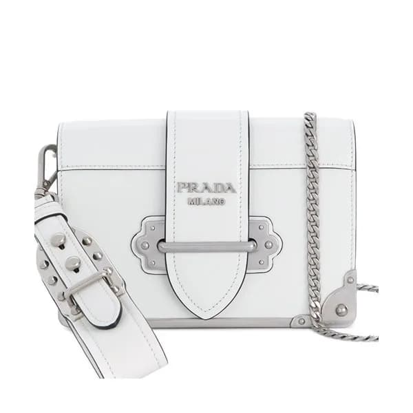 Prada Cahier Leather Shoulder Bag,18cm - 프라다 카이에 레… - 1