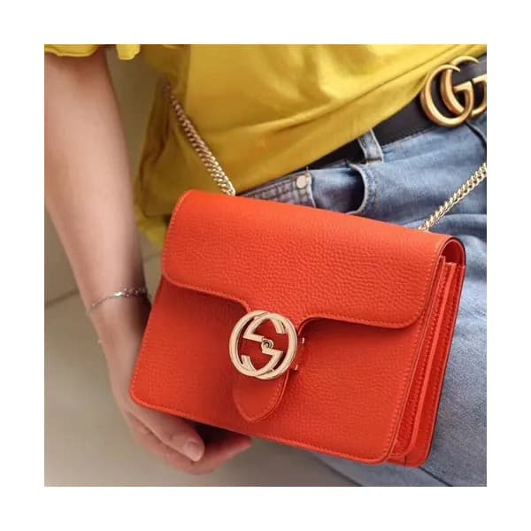 Gucci Interlocking Chain Shoulder Bag,20CM - 구찌 인터… - 1