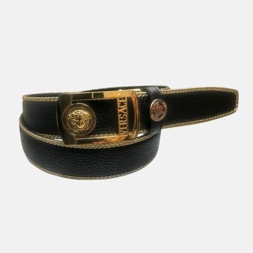 Versace 2019 Mens Palazzo Medusa Steel Buckle Leat… - 1