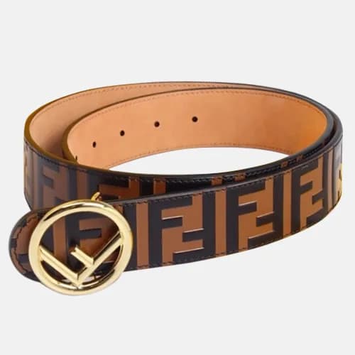 Fendi 2019 Mens Baguette "F" Steel Buckle Leather … - 1