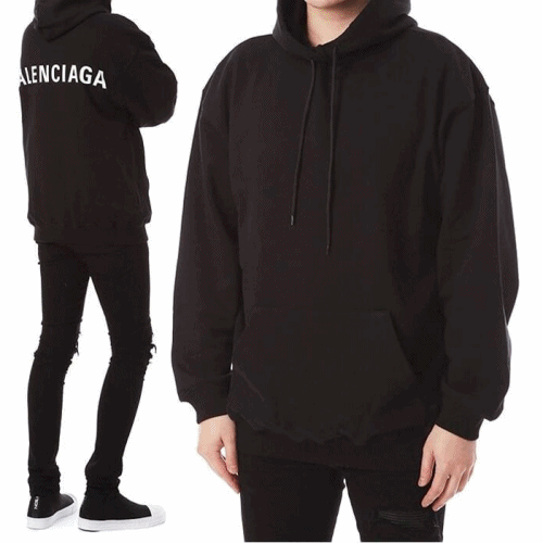 Balenciaga 2019 Mm/Wm Name Back Logo Hood Tee - 발… - 1