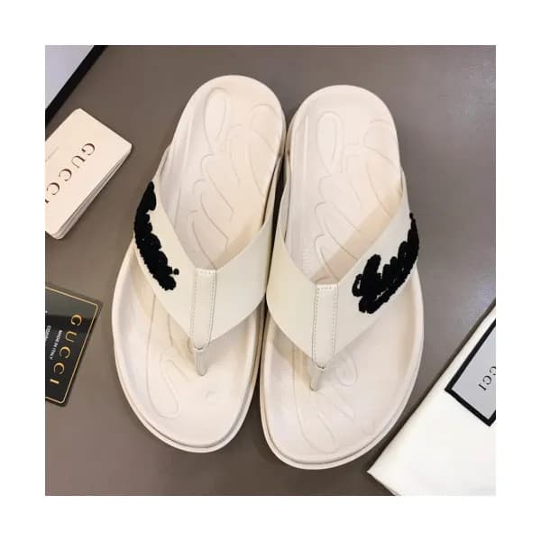 Gucci 2019 Mens Logo Leather Flip-flap - 구찌 남성 로고 … - 1