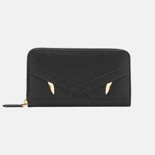 Fendi 2019 Leather Bag Bugs Zip Round Wallet - 펜디 … - 1