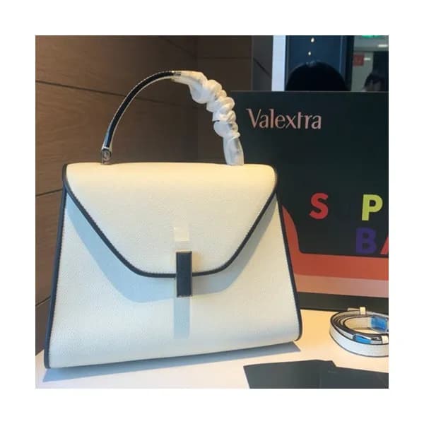 Valextra 2019 Epsom Leather Tote Shoulder Bag,22/2… - 1