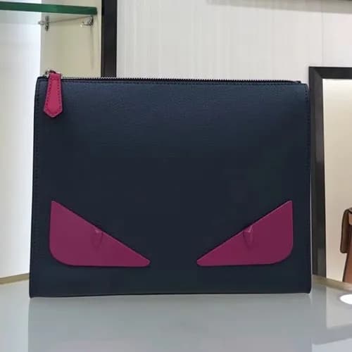 Fendi 2019 Leather Clutch Bag ,25CM - 펜디 2019 레더 남… - 1