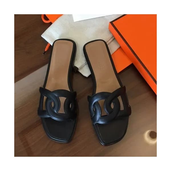 Hermes 2019 Ladies Leather Slipper - 에르메스 2019 여성용… - 1