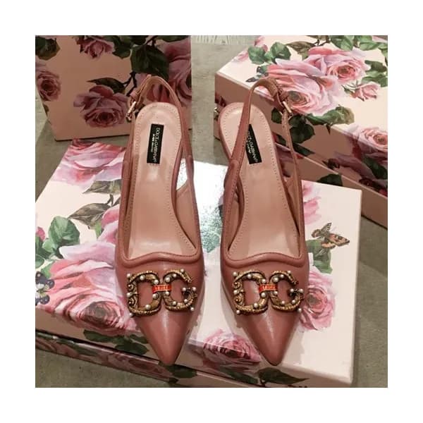 Dolce&Gabbana 2019 Ladies Leather Middle Heel Sli… - 1