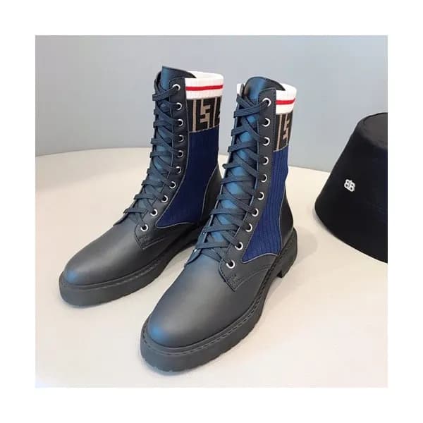 Fendi 2019 Ladies Leather & Knit Boots - 펜디 2019 여… - 1