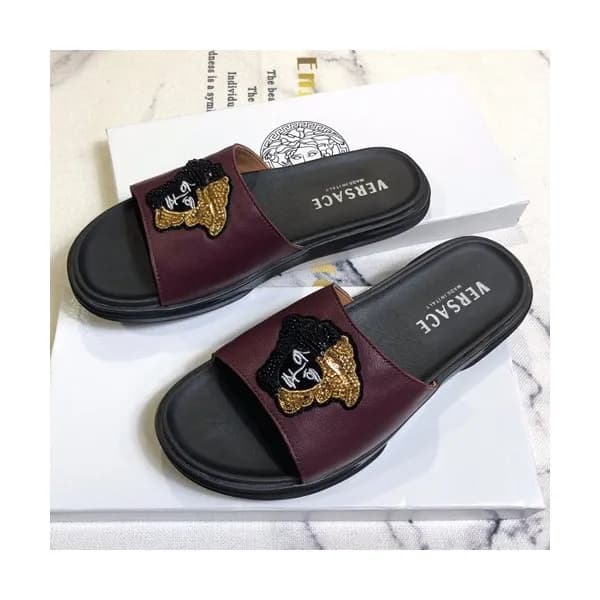 Versace 2019 Mens Leather Slipper - 베르사체 2019 남성… - 1