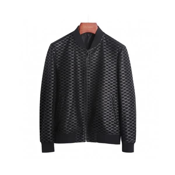 Armani 2019 Mens Logo Casual Leather Jacket - 알마니 … - 1