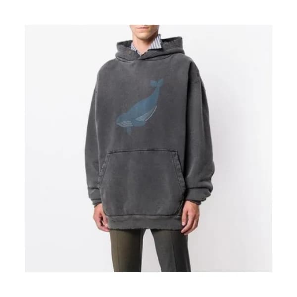 Balenciaga 2019 Mm/Wm Logo Oversize Cotton Hood Te… - 1