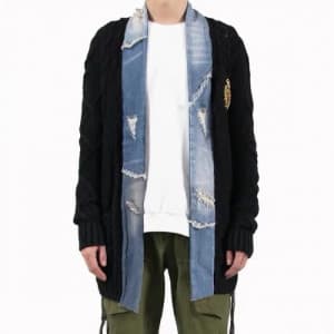 Greg Lauren Unisex Trendy Denim Sweaters - 그렉 로렌 남…