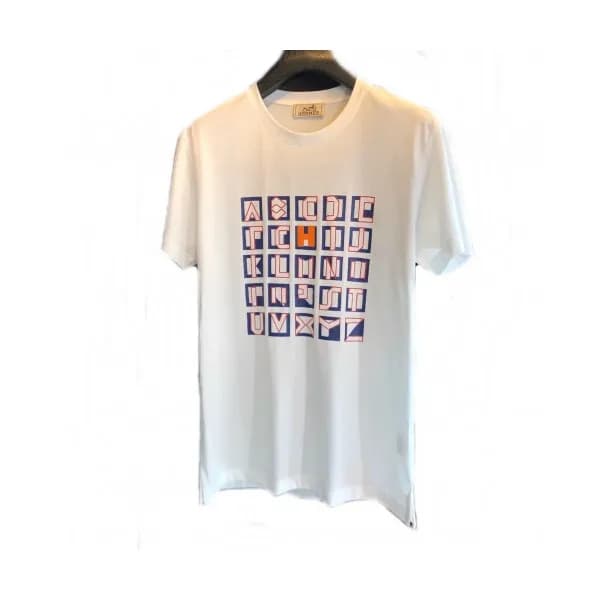Hermes 2020 Mens Crew-neck Silket Short Sleeved Ts… - 1