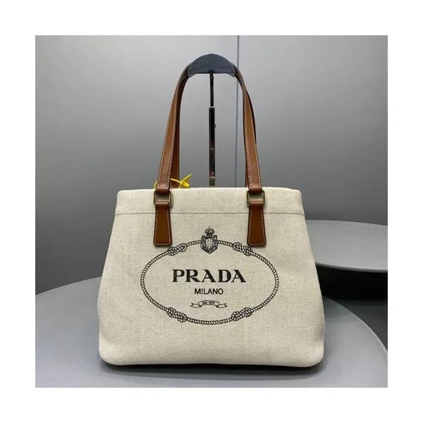 Prada 2020 Canvas Bucket Tote Shoulder Bag,30CM - … - 1