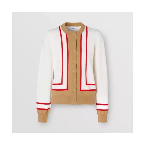 Burberry 2019 Womens Vintage V-neck Wool Cardigan …