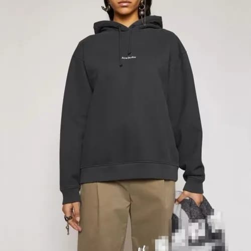 Acne Logo Cotton Oversize HoodT - 아크네 2019 남자 로고 코… - 1