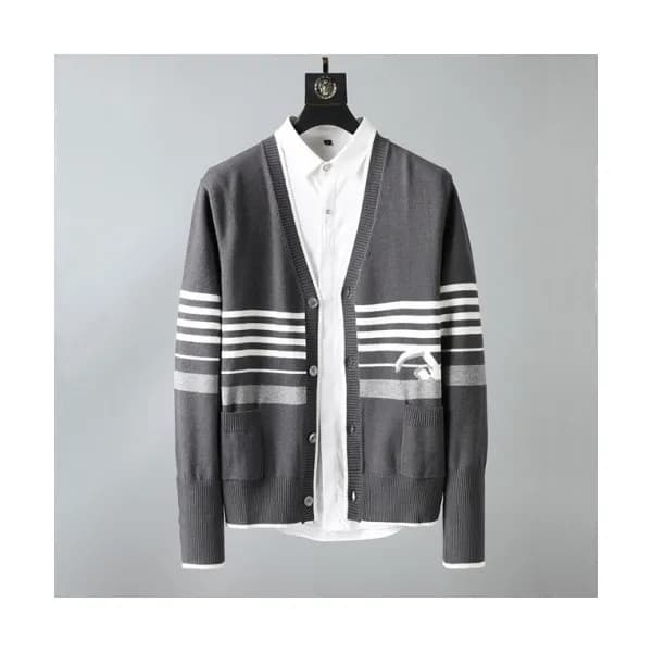 [톰브라운]Thom Browne 2020 Mens Strap V-neck Cardigan … - 1