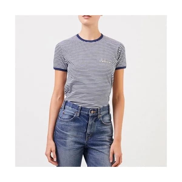 Celine Womens Hedi Slimane Tshirt - 셀린느 여성 코튼 반팔티 … - 1