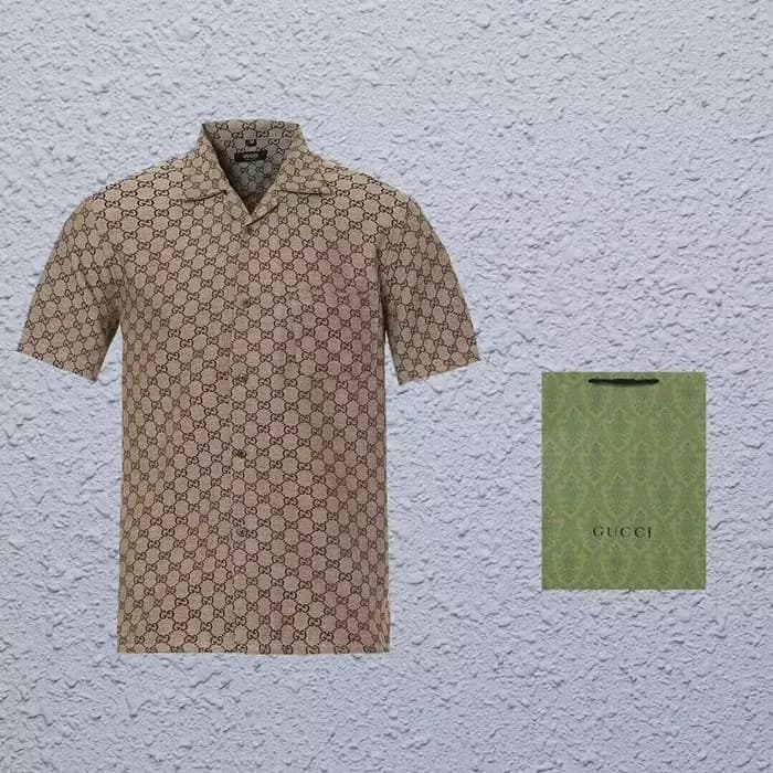 구찌 남성 브라운 반팔 셔츠 - Gucci Mens Brown sleeved Tshirts… - 1